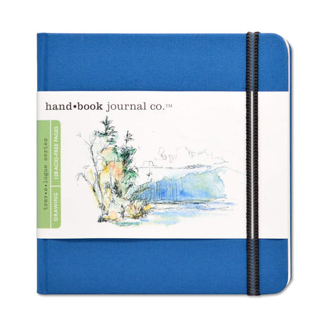Speedball Art Products Travelogue Drawing Book, Square 5-1/2 x 5-1/2, Ultramarine Blue Artist Journal Speedball