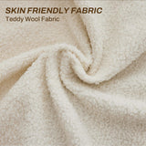 Orcalic 80'' Sofa Couch for Living Room, Mid Century Modern Loveseat Sofa with Side Pocket, 3-Seater Couches for Bedroom, Apartment, Office, Teddy Wool White Orcalic