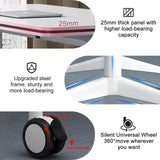 Folding Conference Table On Wheels Conference Room Table Flip Top Mobile Office Training Room Table Meeting Room Table Foldable Meeting Tables Rolling Meeting Table With Silent Wheels(4pack140*60*75) czxhaery