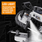 MAXXT Bandsaw with Table Saw, 10 Amp 5 Inch Deep Cut Band Saw with Lightweight Aluminum Base, Variable Speed Handheld Automatic Multipurpose Cut with Wheels Metal Saw, Portable Bandsaws for Metal Wood MAXXT