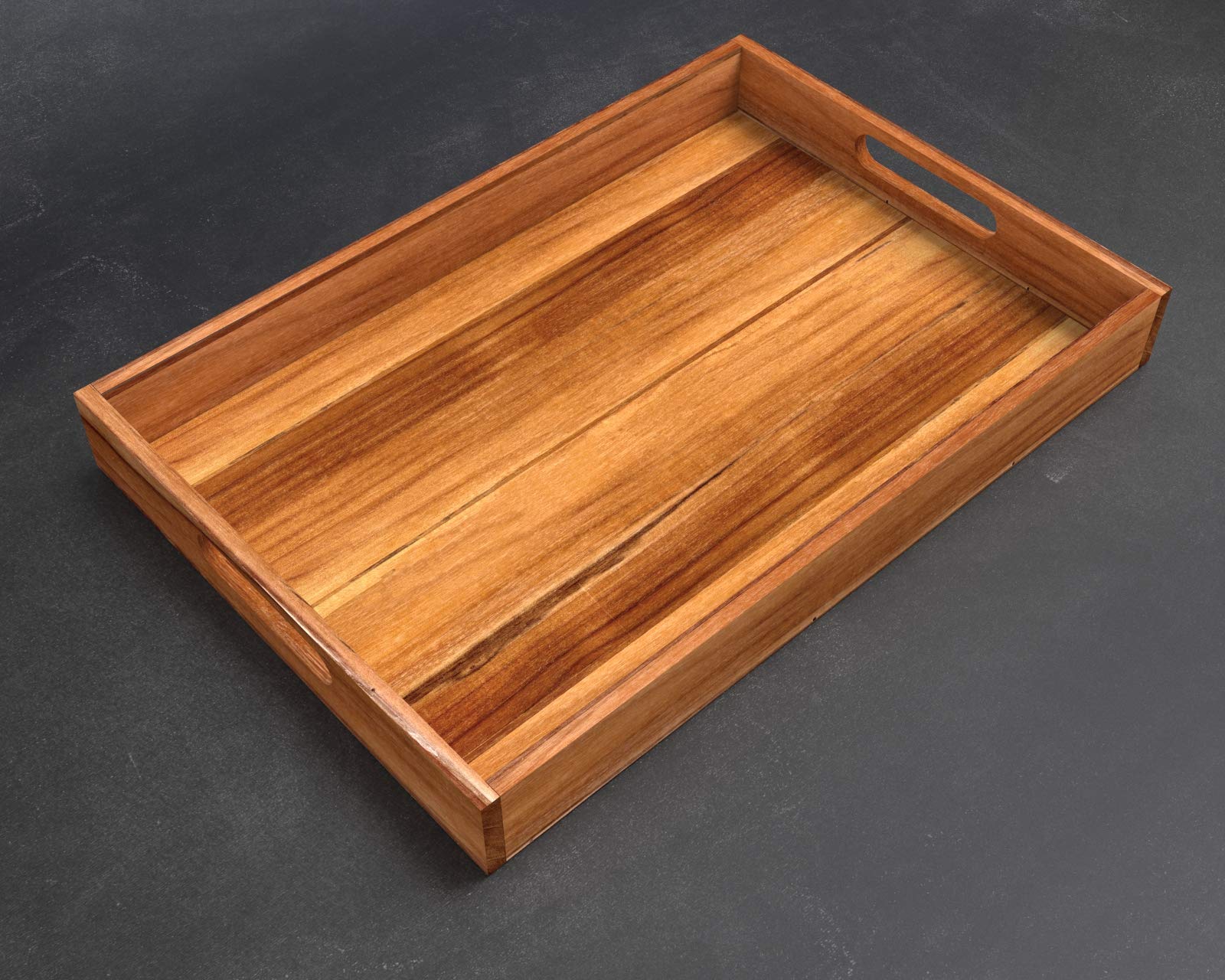 Serving Tray, Teak, Custom Serving Tray, Tray with Handles, Engraved, Tray, Breakfast in Bed, Breakfast Tray, Wood Tray, Coffee Table Tray, - WoodArtSupply