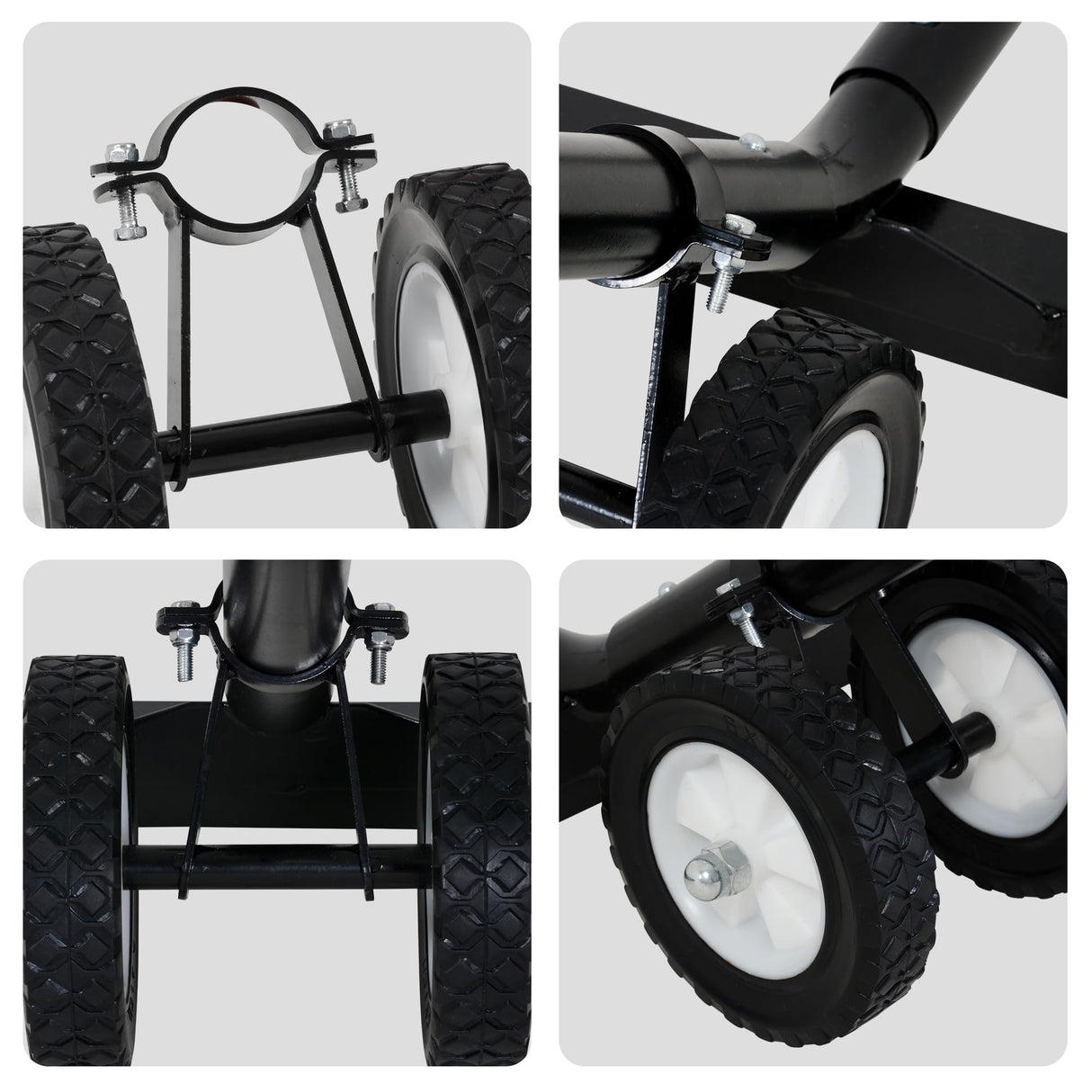 SUNCREAT Hammock Wheel Kit for Hammock Stand, Weather Resistant Portable Universal Stand Wheel for Outdoor Use, Black SUNCREAT