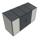 Duramax SideMate Plus 10x4 Vinyl Shed with Foundation Kit – Maintenance-Free Outdoor Storage Shed with Double Doors, Reinforced Metal Frame & Vents – Ideal for Side of House DURAMAX