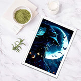 SENQAO Halloween Diamond Painting Kits for Adults, Moon Witch Pumpkin Diamond Art Kits Full Drill Bats Star Diamond Dots Paint with Diamonds Gem Arts and Crafts Home Wall Decor 12x16inch SENQAO