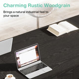 Tribesigns Bar Table, 63-Inch Bar Height Pub Table, Counter Height Table with Metal Footrest, Rectangular High Top Dining Counter Tables with Wood Base for Home Bar, Kitchen, Black Tribesigns