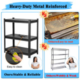 Storage Shelves 3 Tier Adjustable Garage Shelving Heavy Duty 31.5" W x 15.7" D x 31.5" H Metal Shelving Unit for Garage Shelves, Utility Rack Shelf, Storage Warehouse Pantry Closet, Black Abesthink