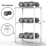 M MZG 450 lbs Wire Storage Shelving 3-Tier Utility Shelving Unit Steel Organizer Wire Rack for Home,Kitchen,Office,White (11.8" D x 17.7" W x 26.3" H) M MZG