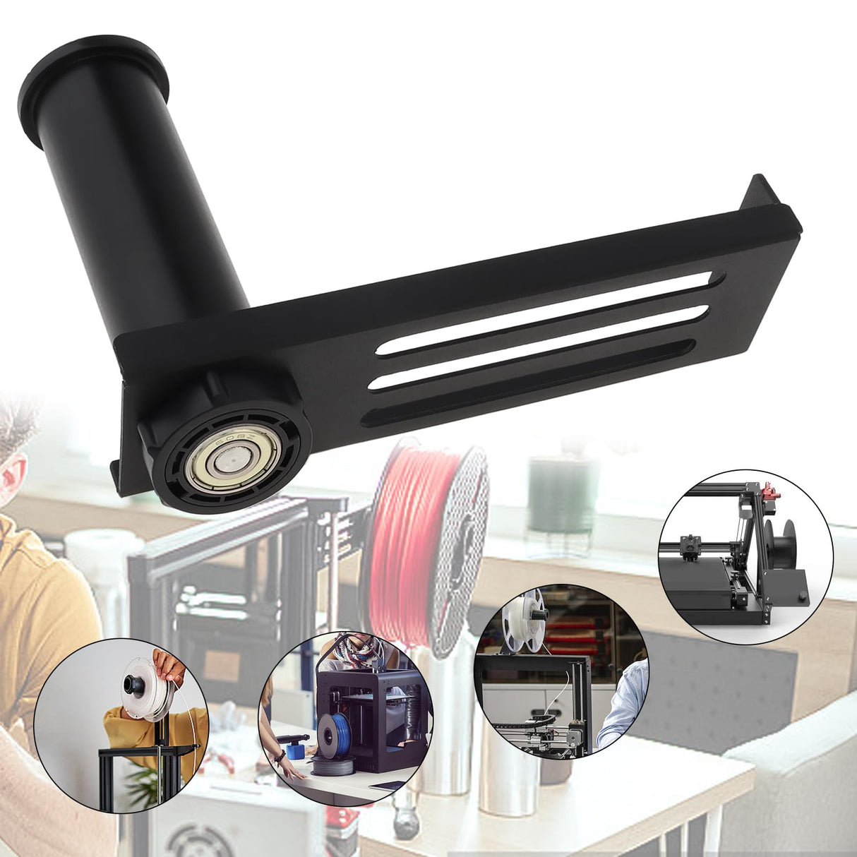 DiGiYes 3D Printer Filament Rack Spool Bracket Holder with Bearing Rotatable Fit for Sidewinder X1 / Ender 3 / CR10 Series DiGiYes