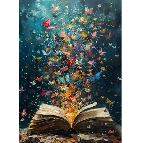 ZQEATRY Diamond Painting Kits for Adults Beginner,Butterfly On Book Page Diamond Art Kits,DIY 5D Full Drill Paint by Diamonds with Paintings Arts and Crafts for Home Decor 12 X 16Inch ZQEATRY