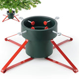 B-COOL Christmas Tree Stand for Real Trees: Xmas Base Holder With Adjustable Legs for Seasonal Displays, Home Decor Up to 7ft Tall, Green Red L B-COOL