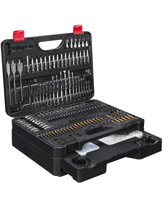 KingTool 400 Pcs Drill Bit Set - Drill Bits Screwdriver Bit Set Case with Drawer, Bit Set Designed for Various Drilling & Screw Driving Tasks for Metal, Wood, Masonry, Perfect for DIY Project - WoodArtSupply