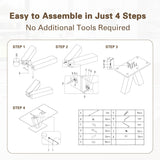 Rejeke 71" Glass Dining Table Set for 6, 7-Piece Dining Table Set with Chairs & Rounded-Corner Tempered GlassTabletop, Glass Kitchen Tables and Chairs Sets for 6 Ideal for Kitchen Dining Room Rejeke