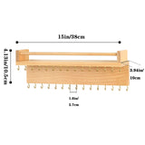 Zhithink Wall Mounted Necklace Hanger, Necklace Holder, Necklace Organizer, Hanging Jewelry Organizer with 30 Hooks, Wall Mounted Jewelry Organizer for Necklace Earrings and Rings(Wood) Zhithink