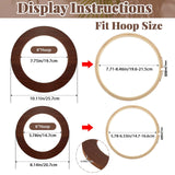 RattanView 12 Pcs 6 Inch and 8 Inch Wood Embroidery Hoop Frame with Embroidery Hoops Round Embroidery Hoops Display Frame for Finished Cross Stitch Hoop Frame DIY Art Craft Sewing Ornaments(Walnut) RattanView