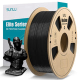 SUNLU Official Elite PETG Filament 1.75mm - 1kg(2.2lbs) Strong 3D Printer Filament, 1.75mm Dimensional Accuracy +/- 0.02mm, 320 Meters, Black YOOPAI