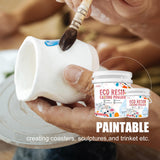 Eco Resin Casting Powder - 1400g Ceramic Resin Powders Kit with 6pcs Pigments, Fast Curing, Easy to Demold, Water Mixed Activated - Toxic-Free, Odorless - Plaster Casting Kit for DIY Home Art Crafts Limino