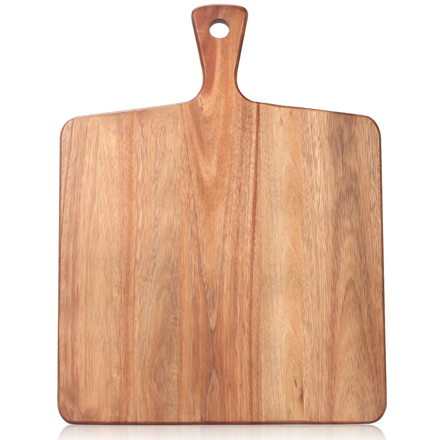 Gtencemen Large Acacia Wood Cutting Board with Handle Wooden Charcuterie Board Kitchen Chopping Block for Meat Cheese Vegetable Bread Fruit Serving Boards Wood Butcher Block Carving Board, 17" X 13"