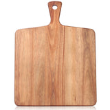 Gtencemen Large Acacia Wood Cutting Board with Handle Wooden Charcuterie Board Kitchen Chopping Block for Meat Cheese Vegetable Bread Fruit Serving Boards Wood Butcher Block Carving Board, 17" X 13" Gtencemen