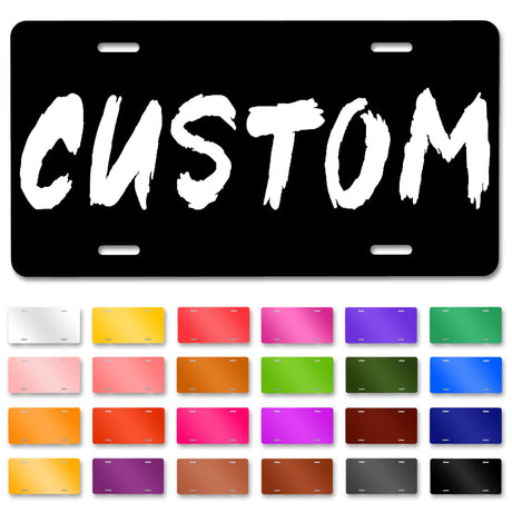 Personalized Front License Plate with Custom Image and Text Design - Car Tags and Vanity Plates KYJDZSW