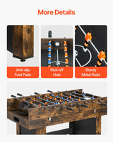 VEVOR 3-in-1 Combo Game Table Set, 54" Air Hockey Table, Multi Combination Table with Air Hockey, Ping Pong, Foosball, Pushers & Pucks, Air Powered Arcade Hockey Table for Family Game Room Office VEVOR