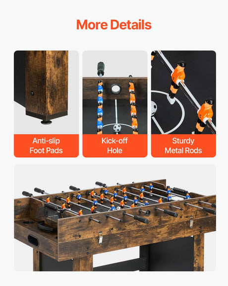 VEVOR 3-in-1 Combo Game Table Set, 54" Air Hockey Table, Multi Combination Table with Air Hockey, Ping Pong, Foosball, Pushers & Pucks, Air Powered Arcade Hockey Table for Family Game Room Office VEVOR