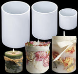 Silicone Molds for Candle Making, 4Inch and 3.5Inch and 1.5Inch Cylinder Silicone Candle Molds for Making Candle HFYHWT