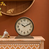 NIKKY HOME Antique Mantel Clock, Battery Operated Decorative Desk Table Clock for Home, Office, Living Room, Bed Room, Brown NIKKY HOME
