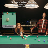 4.5Ft Foldable Pool Table, 54" Portable Folding Billiard Table for Kids and Adults, Indoor Pool Arcade Game Table with 2 Cues, 16 Balls, Triangle, 2 Chalks for Family Game Rooms (GREEN) RAYKEEP