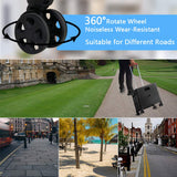 FELICON SELORSS Foldable Utility Cart Folding Portable Rolling Crate Handcart with Durable Heavy Duty Plastic Telescoping Handle Collapsible 4 Rotate Wheels for Travel Shop Move Luggage Office(Black) FELICON