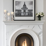 Candle Holder for Pillar Candle Set of 3, Farmhouse Wood Candle Holder, Rustic Wooden Candle Stand, Decorative Wood Candlestick Holders for Living Room, Table Centerpiece (Antique White) CEDARLUX