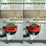 EMBOWLIFE Leveling Casters Set of 4, Workbench Casters with Ratchet Arm, 3300 LBS, Green Heavy Duty Retractable Leveling Machine Casters, Nylon Wheels & Leveling Feet for Shelves and Workbenches EMBOWLIFE