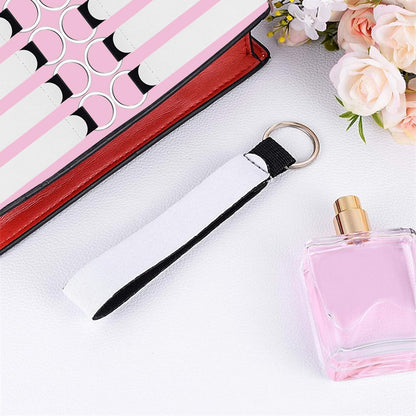 20 Pcs Sublimation Blanks Wristlet Keychain, MaehSab DIY Sublimation Neoprene Wristlet Strap Lanyard, Heat Press Transfer White Sublimation Wrist Key Blanks DIY Crafts for Women