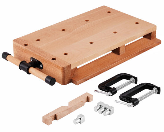 Portable Workbench Woodworking Vise for Workbench Hard Wood Vice Table Wood Bench Vice Woodworking Bench Vices with 2 G-type Fixing Clips - WoodArtSupply