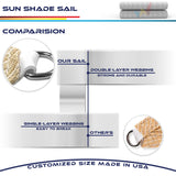 Windscreen4less 18' x 18' x 18' Sun Shade Sail Triangle Outdoor Canopy Cover UV Block for Backyard Porch Pergola Deck Garden Patio (Light Gray) Windscreen4less