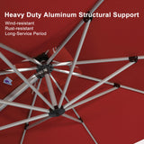 PURPLE LEAF Patio Umbrella 10ft Outdoor Square Umbrella Large Cantilever Umbrella Windproof Offset Umbrella Heavy Duty Sun Umbrella for Garden Deck Pool Patio, Terra PURPLE LEAF