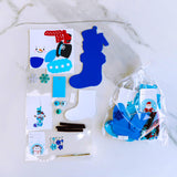 Winlyn 24 Sets Christmas Craft Kits Winter Crafts DIY Snowman Stocking Ornaments Decorations Snowman Snowflakes Foam Stickers Arts and Crafts for Kids Classroom Art Activities Holiday Party Favors Winlyn