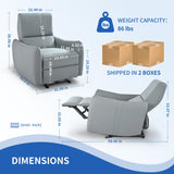 QKFF Wall Hugger Power Recliner Chair, Zero Wall Electric Recliner Chairs with USB Port, Space Saving Large Recliner for Living Room, RV, Home Theater QKFF