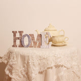 Wood Home Sign, Decorative Art Wall Mount, Free Standing Wooden Word Table Signs for Home Decor (Home) Soddeph