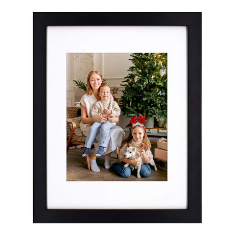 Golden State Art 11x14 Photo Wood Frame with Mat for 8x10 Picture BLACK Golden State Art
