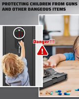 RIFLEWELL Gun Safe, 4-5 Rifle Gun Safe, Gun Safes for Home Rifle and Pistols, Quick Access Gun Cabinets with LED Light, Rifle Safe with Adjustable Gun Rack Riflewell