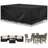 Richwon Patio Furniture Covers, Outdoor Table Covers Waterproof Rectangle, Heavy Duty Outdoor Furniture Covers for Patio Furniture, Outdoor Sectional Set Cover 90"L x 64"W x 28"H, Black Richwon