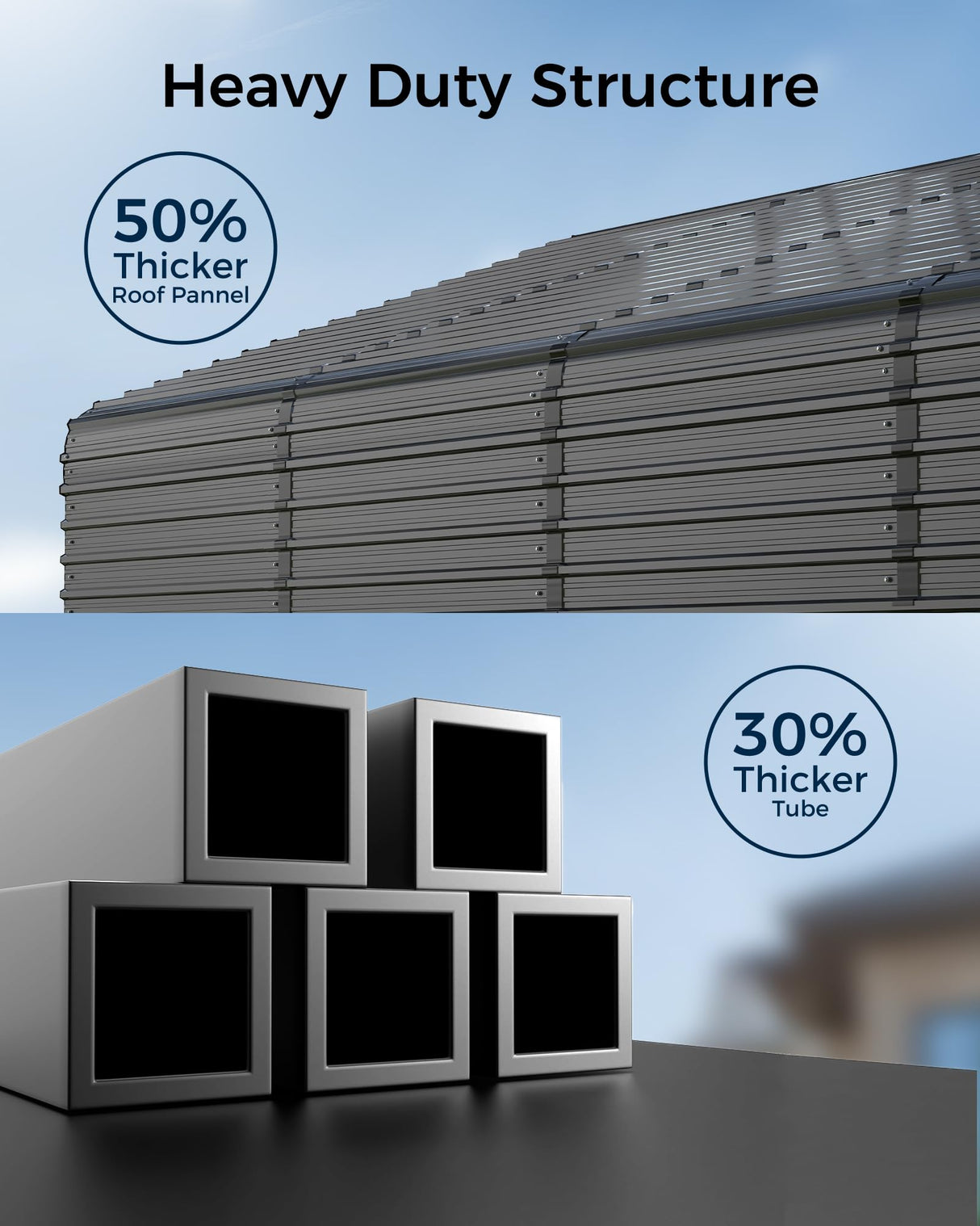 Mars Explo 12x20FT Heavy Duty Metal Carport Kit, Galvanized Permanent Shelter for Pickup Trucks, Tractors, RVs - Extra Sturdy Frame with Enhanced Anchoring System & Snow Load Capacity Mars Explo