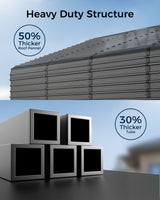 Mars Explo 12x20FT Heavy Duty Metal Carport Kit, Galvanized Permanent Shelter for Pickup Trucks, Tractors, RVs - Extra Sturdy Frame with Enhanced Anchoring System & Snow Load Capacity Mars Explo