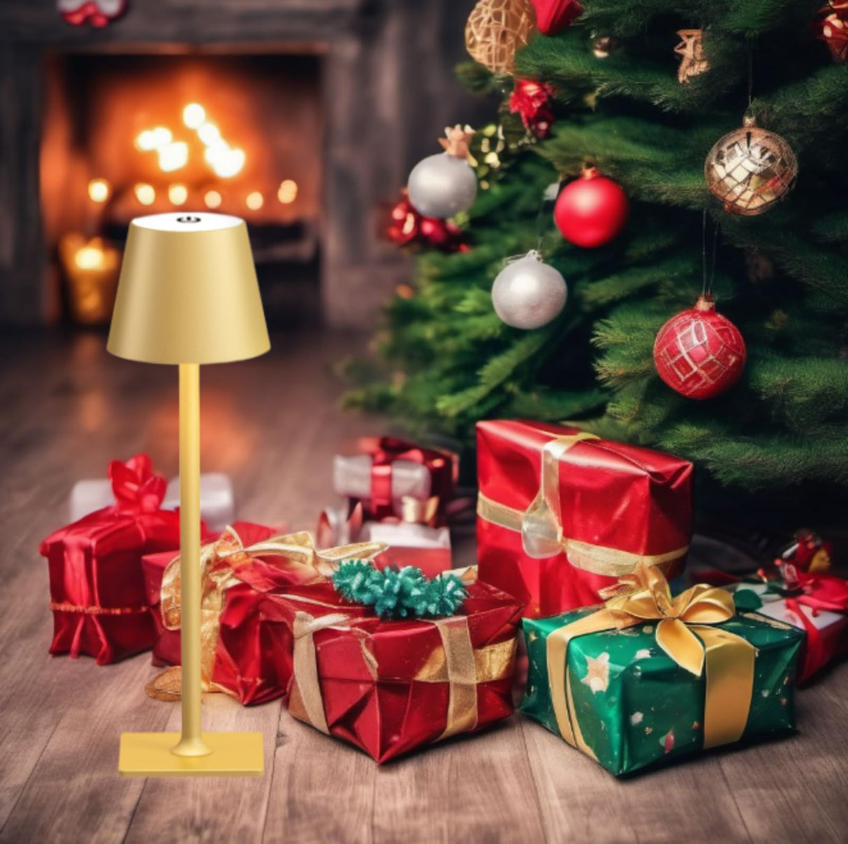 Fizrice 2 Pack Rechargeable Table Lamps Cordless Lamp - 6000mAh Battery Operated Touch Lamp Outdoor Table Lights Waterproof Wireless Portable Desk Lamp for Table Restaurant Bedroom Patio(Gold) Fizrice