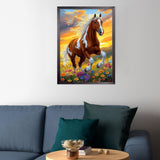 CEOVR Horse Diamond Art Kits for Adults, Horse Running 5D DIY Full Drill Diamond Painting Dots Gem Art, Adult Crafts Kits Arts and Crafts, Wall Decor for Home Office 12x16inch CEOVR
