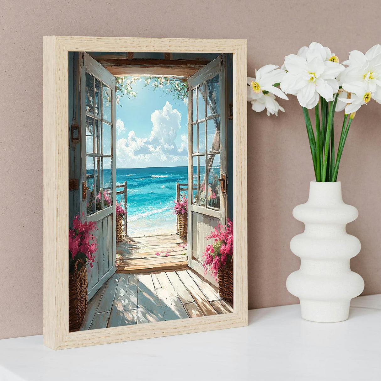 MBNTJHT Scenery Diamond Art Kits for Adults,DIY Landscape Beach Diamond Painting Kits for Adult Beginners,Easy Seascape 5D Round Drill Painting by Diamonds Art and Crafts for Home Decor 12X16 lnch. MBNTJHT