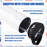 Joyclub 8 Pack Sublimation Water Bottle Blanks 20 oz Sublimation Tumblers with Handle Sports Skinny Insulated Tumblers Bulk Joyclub