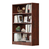 Sunon Cherry 4-Shelf Freestanding Wooden Bookcase for Home and Office Sunon