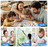 4pcs Art Paint Tray Palette, Plastic Paint Pallet for Adults & Kids for Painting, DIY Craft,Play Party at Home, Kindergarten or Class, White Paint pallete HYL.LL&RQ