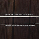 PremiumCraft Square Braid Cotton Candle Wick - #4 PremiumCraft
